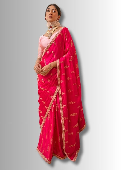 Satin Saree with Designer Blouse